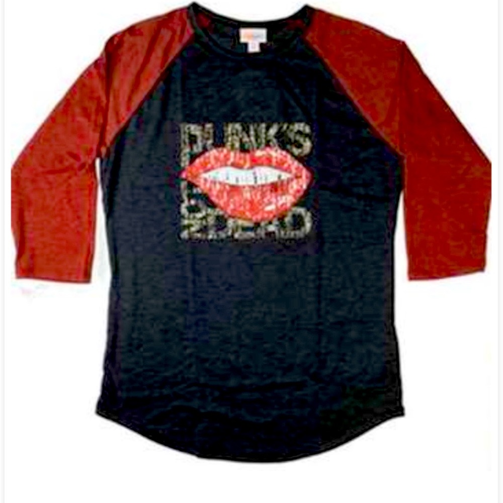 Lularoe Baseball top “Punks not Dead”